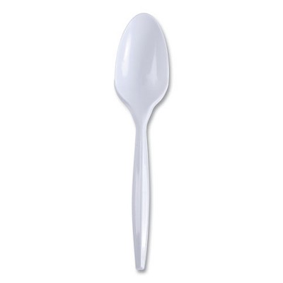 Boardwalk Mediumweight Wrapped Polypropylene Teaspoon, White, 1,000/carton