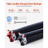 VEVOR Garage Door Torsion Springs, Pair of 0.250 x 2 x 35 in, 16000 Cycles, Electrophoresis Black Coated for Replacement, Garage Door Springs,Black - 3 of 4