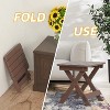 20.07'' Outdoor Foldable Side Table; Patio End Table for Poolside Garden - 3 of 4