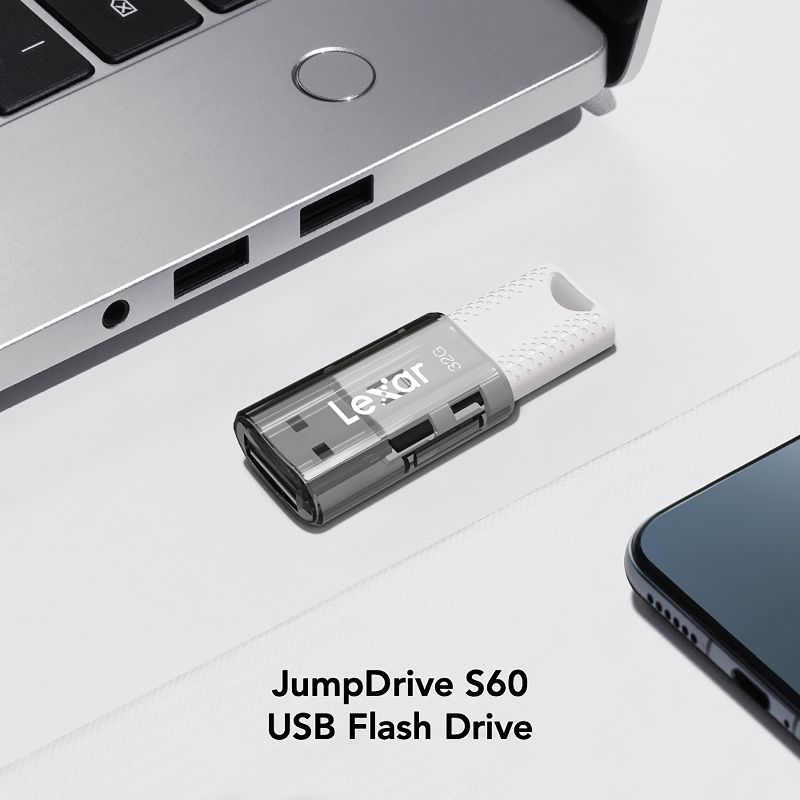 Lexar® JumpDrive® S60 32-GB USB 2.0 Flash Drives (2 Pack; Black/Teal), 5 of 8