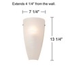 Possini Euro Design Isola Modern Wall Light Sconce White Stripes Frosted Art Glass 7 1/4" Fixture for Bedroom Bathroom Vanity Reading Living Room Home - 4 of 4