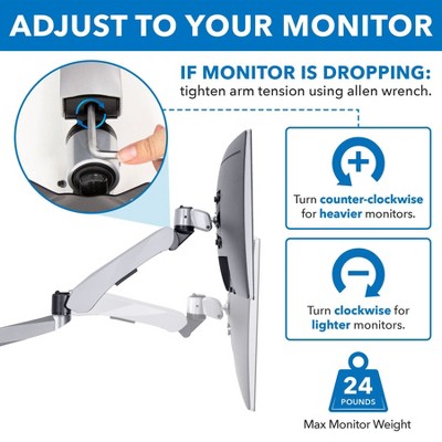 Silver Quad Monitor Desk Mount with Adjustable Arms
