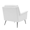 Chesapeake Fabric Armchair Black/White - Modway: Modern Lounge Seating, Matte Metal Legs, Polyester - image 3 of 4