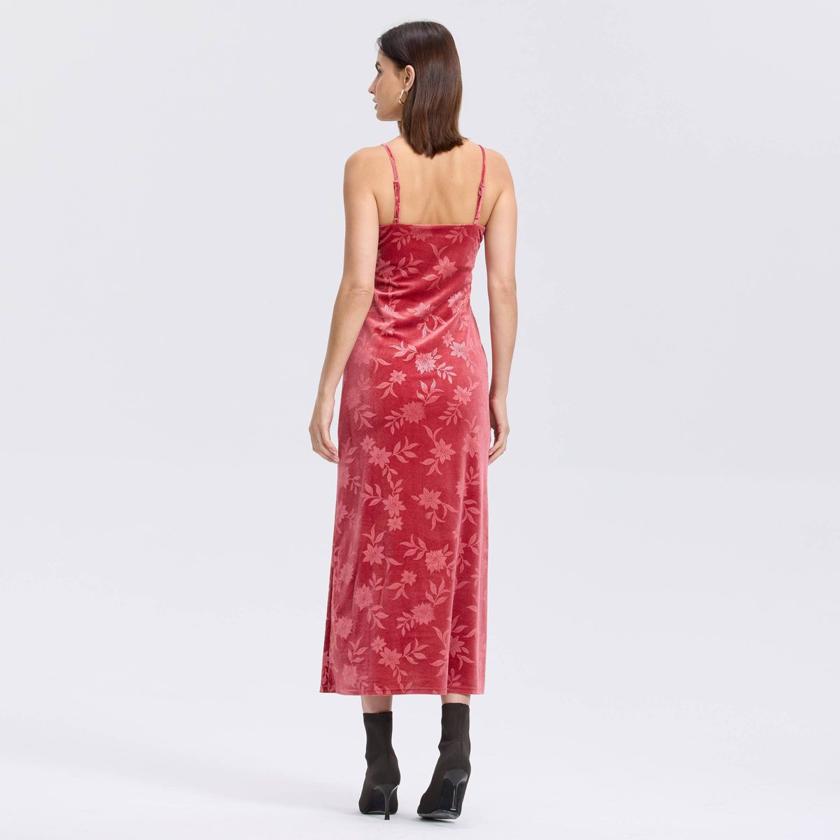 Women's Velvet Midi Slip Dress - A New Day™ - thumbnail 2