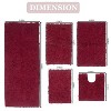 Home Weavers Bell Flower Collection 100% Cotton Tufted Bathroom Rug Set, Non-Slip Latex Bath Rug Set - 3 of 4