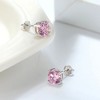 Birthstone Earrings for Women Solitaire Round Cubic Zirconia Sterling Silver Ginger Lyne Collection - 2 of 4