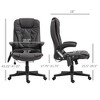 Massage Office Chair, Heated Reclining Computer Chair with 6 Vibration Points, Armrest and Remote - 3 of 4