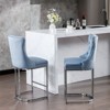 CAVINAS Dining Chairs Kitchen Chairs Set of 2 Bar Stool Modern Velvet Chair with Button Back Rivet Trim for Home Pub and Kitchen - 4 of 4