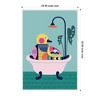 Kate & Laurel All Things Decor 23"x33" Sylvie Modern Teal Little Duckie in Bathtub Framed Canvas by Rachel Lee White - 2 of 4