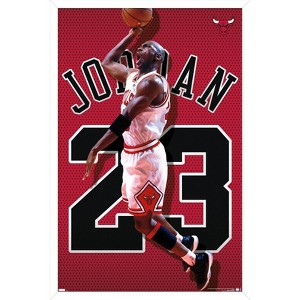 Trends International Michael Jordan - Jersey Framed Wall Poster Prints - 1 of 4