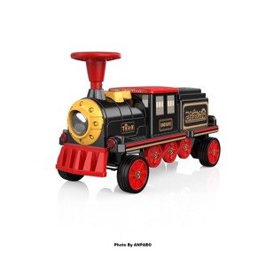 ANPABO 12V Kids Ride-On Train Locomotive–Trackless,2-Seater,Rubber Tires-red - 1 of 4