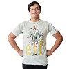 Elf Buddy Wrapped In Christmas Lights Movie Logo Adult Unisex Cloud Wash Crew Neck Short Sleeve T-shirt - 2 of 4