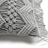 13"x20" Oversize Studio Chevron Macrame Lumbar Throw Pillow Cover with Fringes - Lush Décor - 4 of 4