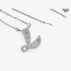 Anna-Kaci Silver Tone Initial Letter Pendant Necklace with Crystal Rhinestone Accents - 2 of 4