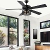 52" 5 Blade LED Modern Matte Black Lighted Ceiling Fan - River of Goods: Reversible Motor, Pull Chain Control - image 4 of 4