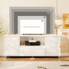 63 Inch TV Stand for TVs Up to 70 Inches, Modern Fluted Media Console with Storage Drawer and Adjustable Shelves - 3 of 4