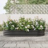 Lirago Oval Metal Raised Garden Bed 88.99"L x 44.68"W x 11.42"H, Galvanized Steel Planter Box for Vegetables, Flowers & Plants Black - 2 of 4