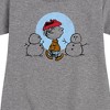 - Peanuts - Rerun Winter Graphic Short Sleeve Fleece Dress - 2 of 4