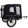 Kumasinova Bike Trailer,Holds Pet Up to 88 lbs,Pet Cart Bicycle Carrier with Quick Release Wheel,Non-Slip Floor,Internal Leash,Push Cart for Pet - 2 of 4