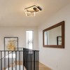LLHZSY 2-Light Farmhouse Integrated LED Rectangle Wood Flush Mount Ceiling Light - W 13 2/5" - 2 of 4
