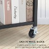 NEX 4 Tier Organizer Cart on Casters with Fixed Rack Black: Metal Utility Storage for Clothing, 34.6" Height, 12 lbs - 4 of 4