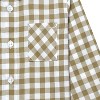 Gerber Toddler Boys' Woven Collard Button Down Plaid Shirt - Tan Plaid - 24 Months - 2 of 4