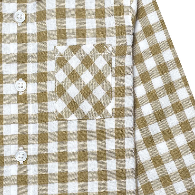 Gerber Infant and Toddler Boys' Woven Collard Button Down Plaid Shirt, 2 of 10
