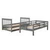NicBex Twin over Twin Bunk Bed Convertible Pine Triple Bed Frame with Trundle, Storage Stairs and Full Length Guardrail, No Box Spring Required - 3 of 3