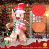 SEVOBAL Inflatable Holiday Decorations 7.9' Christmas Inflatable Decoration, Inflatable Gingerbread Man Outdoor Decoration, Brown, 55.1"*31.5"*94.5" - 4 of 4
