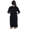 Just Love Womens Nightgown - Short Sleeve Henley Oversized Sleepwear Gown - 3 of 3
