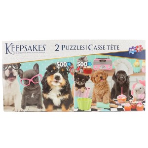 The Canadian Group Set of 2 Keepsakes 500 Piece Jigsaw Puzzles | Dogs Having Fun - 1 of 4