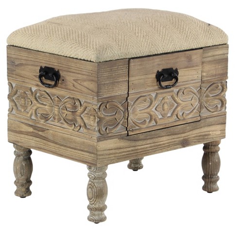 Storage stool online wood