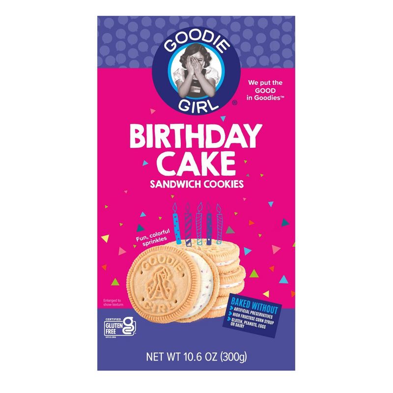 Goodie Girl Gluten Free Birthday Cake Creme Cookies - 10.6oz, 3 of 11