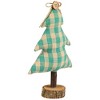 Northlight Plush Plaid Tree Christmas Decoration - 9.25" - Green and Beige - 3 of 4