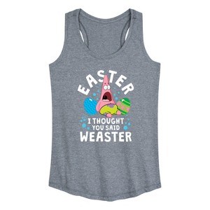 Women's - SpongeBob Squarepants - Easter Weaster Graphic Racerback Tank - 1 of 4