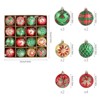 16 PCS Multi-Color Christmas Ball Ornaments Set, 2.36 in Plastic Hanging Balls for Xmas Tree, Wreath, Garland, Holiday Party Decor - 2 of 4
