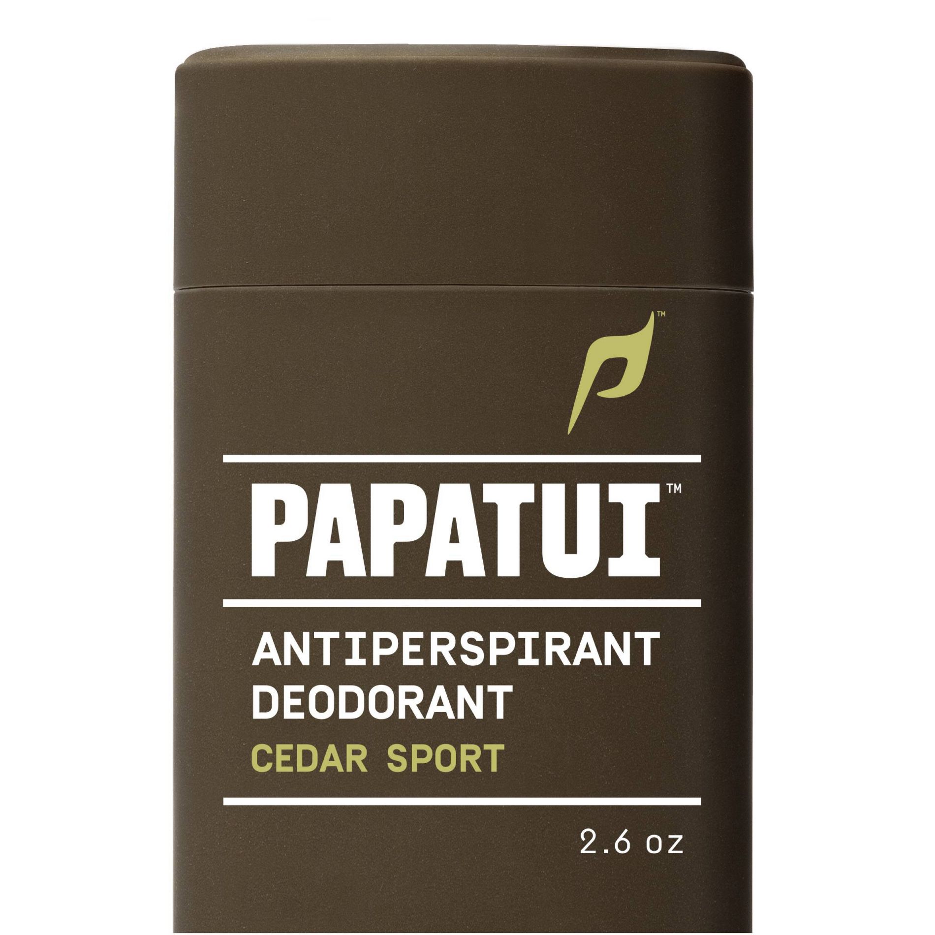 Papatui Men's 48-Hour Protection Sweat & Odor Control Solid Antiperspirant Deodorant - Cedar Sport - 2.6oz: Vegan, Triclosan-Free