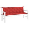 vidaXL Indoor/Outdoor Bench Cushions 2 pcs, Non-slip, Water-Repellent, Red 70.9"x19.7"x2.8" - 4 of 4