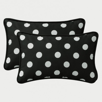 Polka Dot 2pc Outdoor Throw Pillows - Pillow Perfect