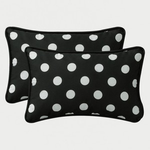 Polka Dot 2pc Outdoor Throw Pillows - Pillow Perfect - 1 of 3