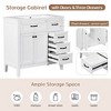 Mshliw Modern 36 Inch Bathroom Vanity with Sink, MDF Cabinet with Storage Drawers, Freestanding, White Ceramic Basin - 2 of 4