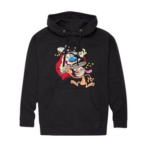 Men's - Ren & Stimpy - Ren and Stimpy Retro Nickelodeon Logo Graphic Fleece Pullover Hoodie - 1 of 4