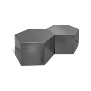 Meridian Furniture,Hexagon Brushed Chrome Coffee Table - 1 of 4