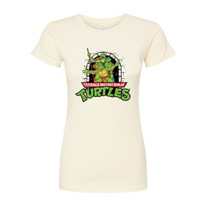 Women's - Teenage Mutant Ninja Turtles - Logo Character Group Fitted Graphic T-Shirt - 1 of 3