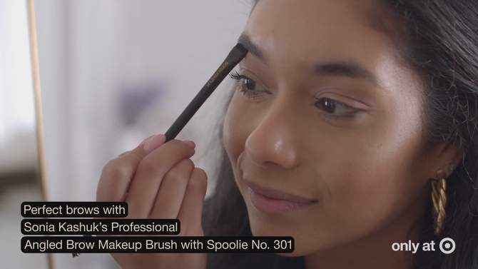 Sonia Kashuk&#8482; Professional Angled Brow Makeup Brush with Spoolie No. 301, 6 of 7, play video