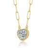 Guili Heart Bezel Set Solitaire Necklace with a Sparkling Clear CZ Stone, Adding a Touch of Romance, Grace, and Elegance to Every Fashion Style - 2 of 2