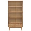 vidaXL Bookshelf Storage Cabinet Shelf for Home Office OTTA Solid Wood Pine - 2 of 4
