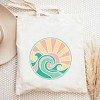 City Creek Prints Round Waves Canvas Tote Bag - 15x16 - Natural - 2 of 2