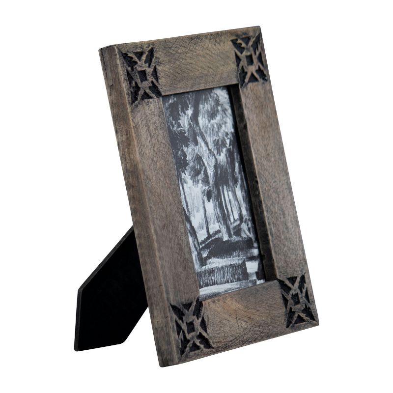 Black Southwest Pattern 4x6 Inch Wood Decorative Picture Frame - Foreside Home & Garden, 2 of 8
