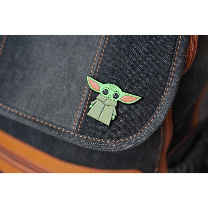 SalesOne LLC Star Wars Toynk Exclusive Enamel Pin Mandalorian Cartoon Child Baby Yoda Ears Up, 4 of 10